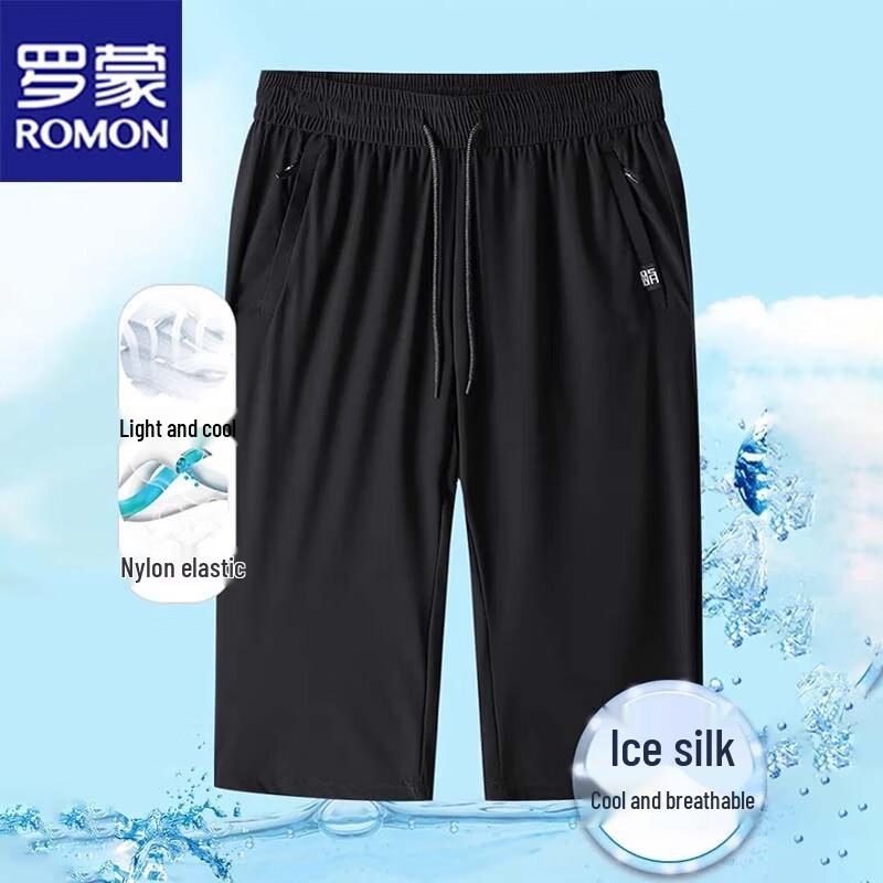 

ROMON Men s Summer Casual Straight Capri Pants 2XL