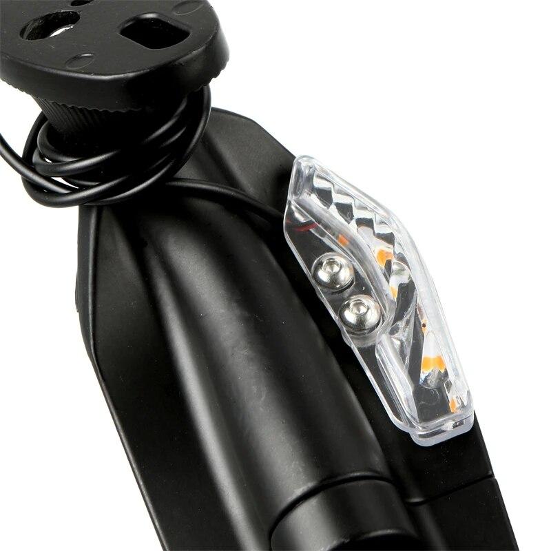 Universal Most Motorcycles Mirror Modified Wind Wing Adjustable Rotating Rearview Mirror with Light For YAMAHA YZF R6 R1 R25