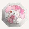 1pc Sweet My Melody Cartoon Umbrella, Portable 3-Fold Compact Umbrella, Suitable for Camping, Hiking and Travel, Ideal Easter Birthday Gift for Family