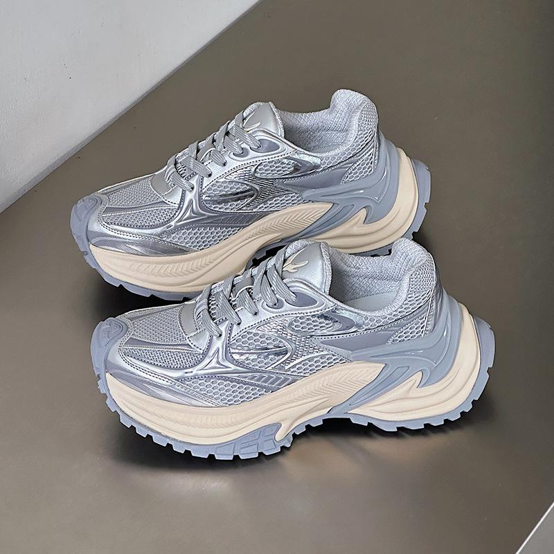 

New fashionable platform heightening shoes mesh casual versatile sports shoes Women s 40