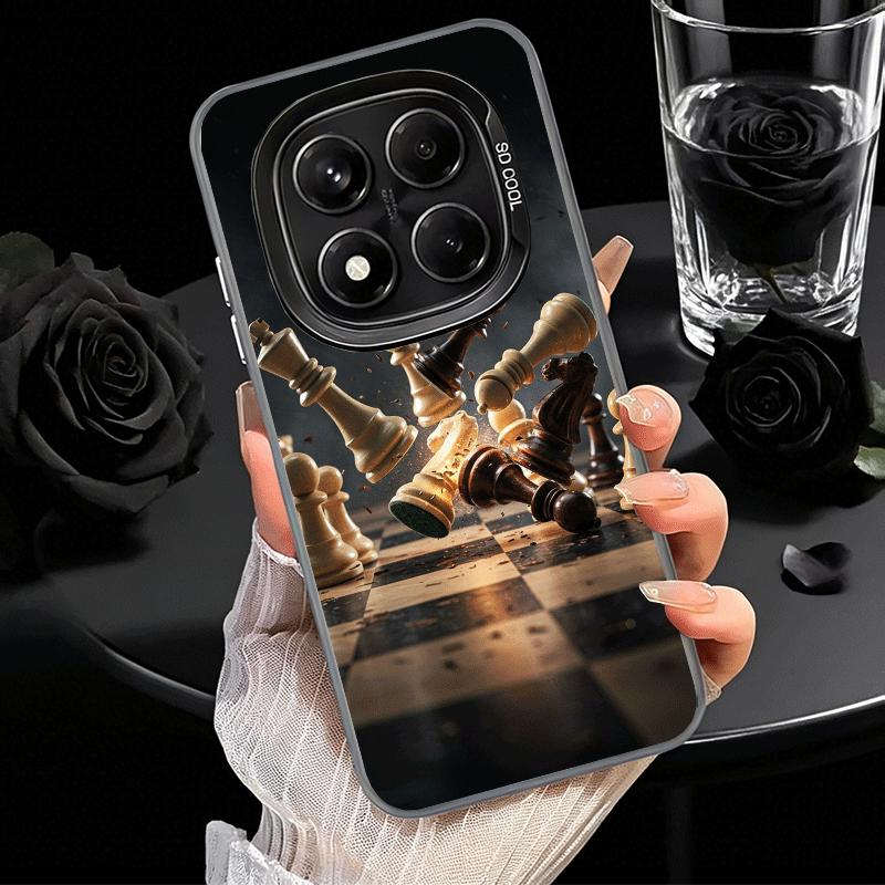 Tävlingsschackspel Stötsäkert Fodral för Telefon för Xiaomi Redmi Note 15 14 13 12 Pro Plus 11 11S 11T 5G Skydd Anti-fall Fundas