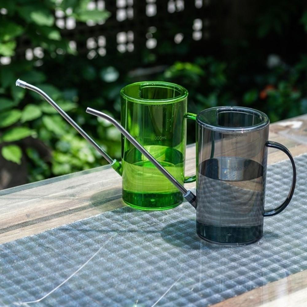 Large Capacity Plant Watering Kettle Plastic Transparent Watering Can Leak-Proof with Scale Long Nozzle Watering Kettle