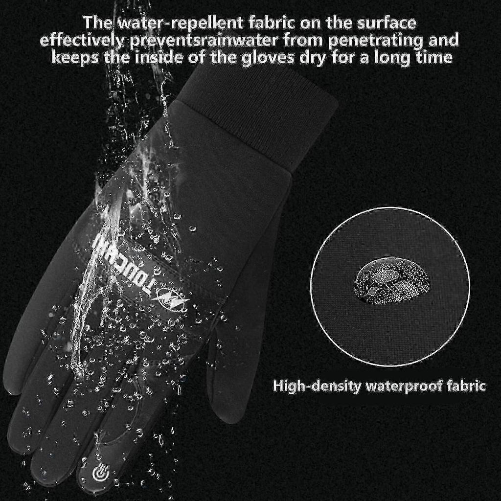 Waterproof Rechargeable Usb Heated Gloves with Touchscreen Function for Men