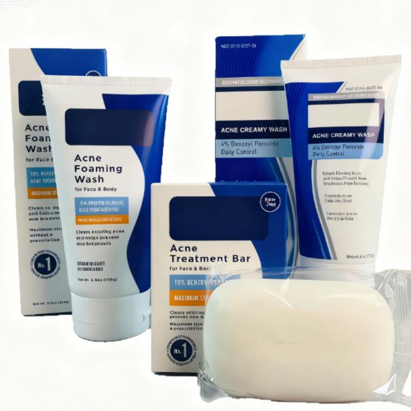 Acne Face & Body Wash with Salicylic Acid, Oil-Free Deep Cleanser for Clogged Pores, Gentle Daily Exfoliating Cleanser for Oily & Acne-Prone Skin