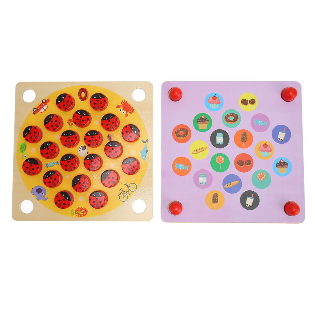 Ladybird Game Board Cognitive Development Wooden Memory Matching Activities