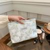 Schmetterlings Kosmetiktasche Klein Frisch Tragbar Hautpflegeprodukt Aufbewahrungstasche Reise Toilettentasche Leinwand Quadratische Tasche Clutch Tasche