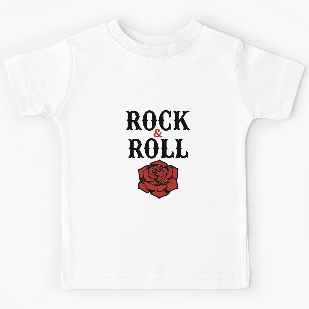 Copy of Rock & Roll Rose - Vintage Band Tee Tribute (Retro 1970s Vibes) Kids T-Shirt 120