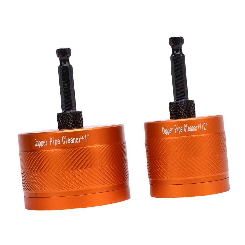 2 Stück Orange Kupferrohrreiniger 1" & 1/2" Kupferrohrreinigungs werkzeug Metallrohrreiniger Sanitär