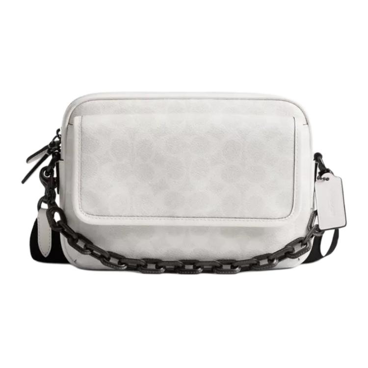 

Coach Charter 24 Magnetic Snap Pocket Signature Coated Canvas And Calfskin Crossbody Bag Medium Men crossbody bag White CR712-XTP Basic Set (Bag+Dust Bag)