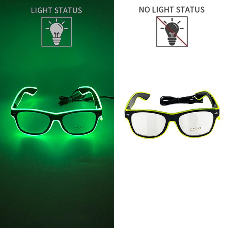 Festival Glowing Glasses With Lights Birthday Luminous LED Party Glasses Bar Club Props Fluorescent Neon Glasses Supplies