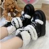 Retro Thick Bottom Platform Increase Knight Boots Women Flat Heel Designer Lolita Shoes Keep Warm Increasing Casual Ankle Boots