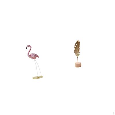 Flamingo Resin Bird Statue with Metal Stand Modern Art Garden Figurine Shaped Sculpture Nordic