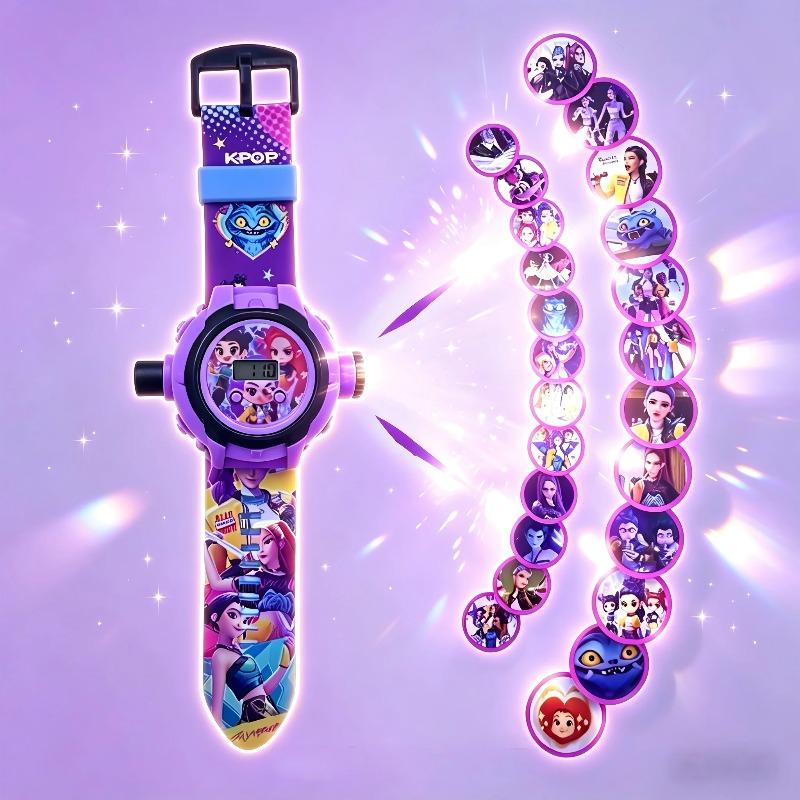 24 Pictures Of Fashionable Children'S Projection Watch, Electronic Watch, Multifunctional Toy Watch, Fan Birthday Party Gift