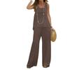 Women's Summer Casual Solid Color Vest Pant Suit