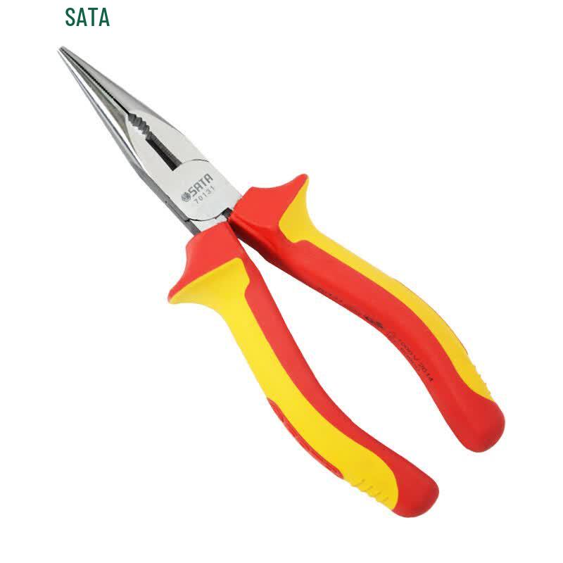SATA VDE Insulated Long Nose Pliers 8 inch