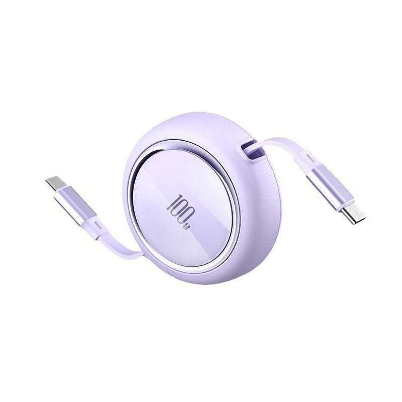 Apple Iphone 15 Lightning Typec Charging Cable With 100w Power And Retractable Design For Travel And Office