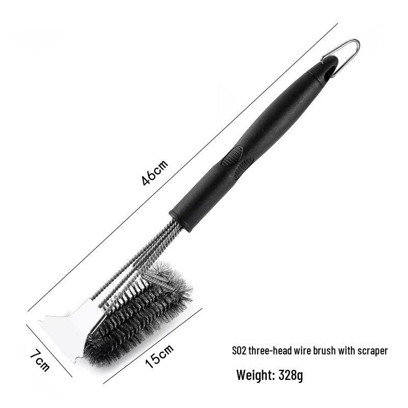 Grill-Reinigungsset aus Drahtbürste und Netzbürste