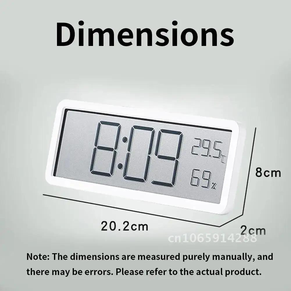 LED Wall Clock Simple Digital Clocks Wall MountedMultifunctional Electronic Humidity and LCD Disply Alarm Temperature Clock