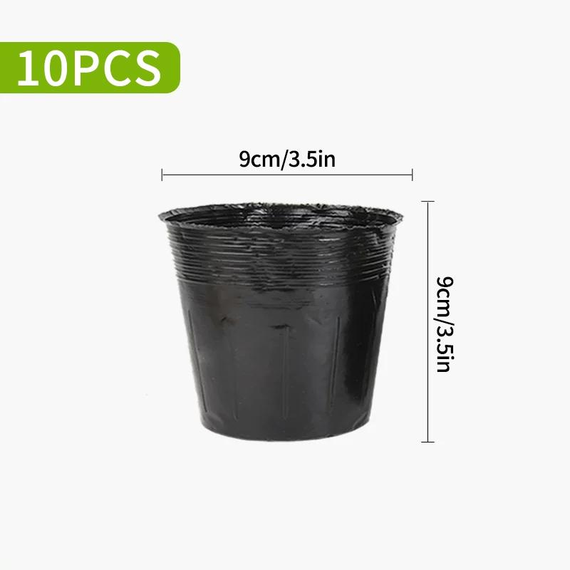 100/50Pcs Plants Nursery Pots Plastic Seeds Starter Pots W/ Holes Garden Plant Pot For Succulents Seedling Cutting Transplanting