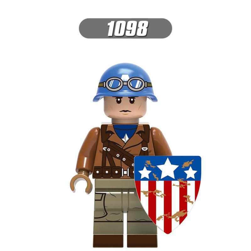 Lego Stavebnice Hračky Série Kapitán Amerika Minifigurky Model Steve Rogers Vzdělávací Hračky