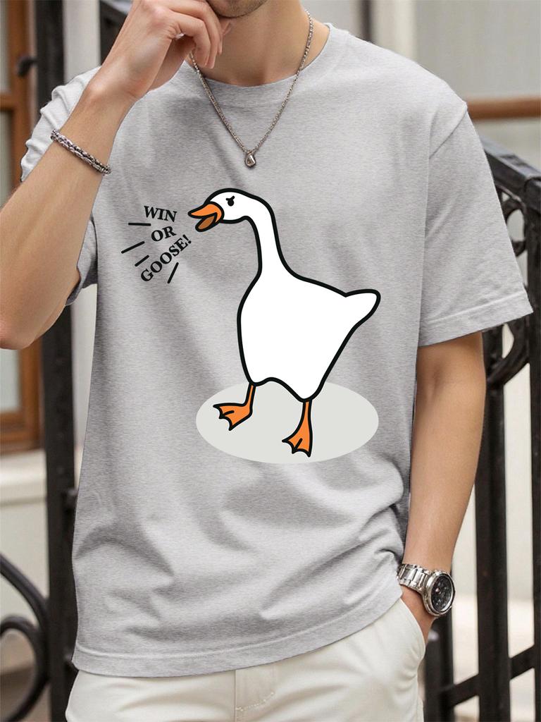 Win Or Goose Printed TShirts Womens Summer Cotton Tops Loose ONeck Comfortable Short Sleeve T Shirts Casual Womans Clothes