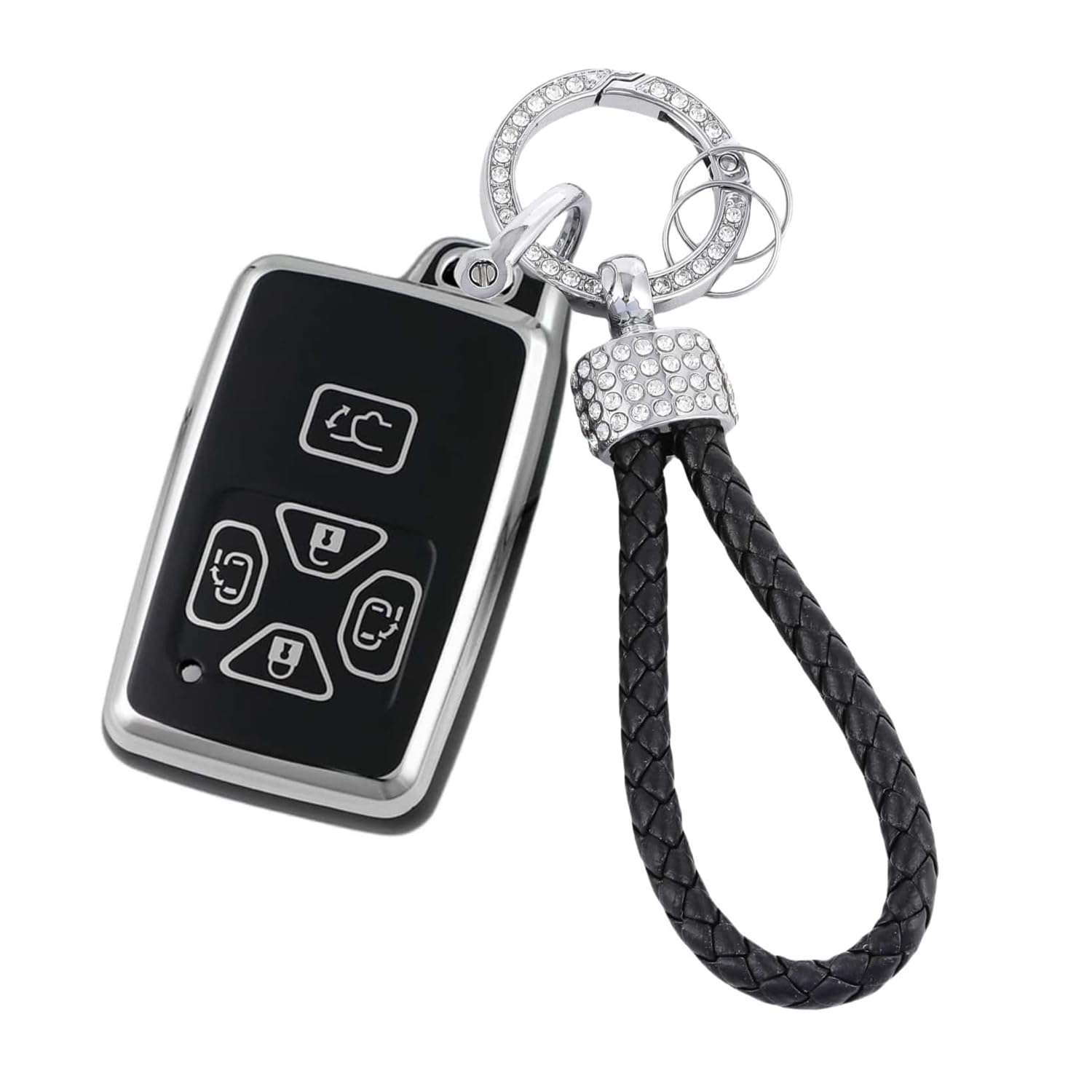 

Чехол для ключа Noah Voxy 60 Series 70 Series Совместим с Toyota Alphard Vellfire 20 Series Чехол для ключа Estimas Чехол для смарт-ключа Брелок 5 кнопок