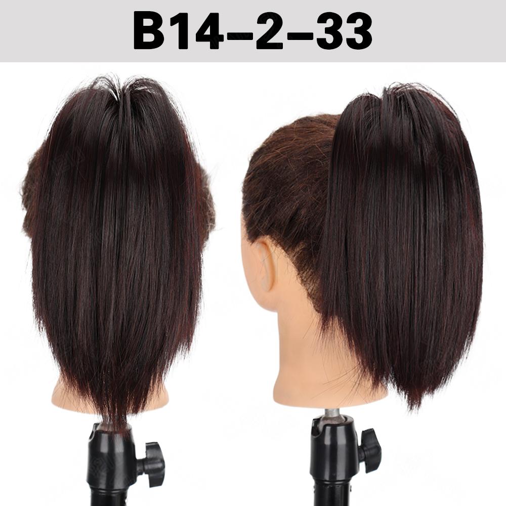 MISSQUEEN Synthetic Claw Clip Messy Bun Hair Extensions 12 Inch Fluffy Highlights Hair Bun Natural Hairpiece Wig For Women