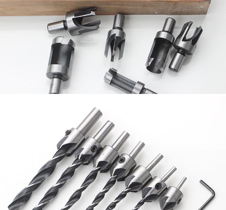 23-Piece Titanium-Plated High-Speed Steel Chamfering Drill Bit Set with Hex Shank