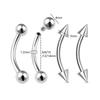 Orecchini e Piercing per Sopracciglia Geometrici in Lega di Titanio F136 - Gioielli per Piercing con Filettatura Interna