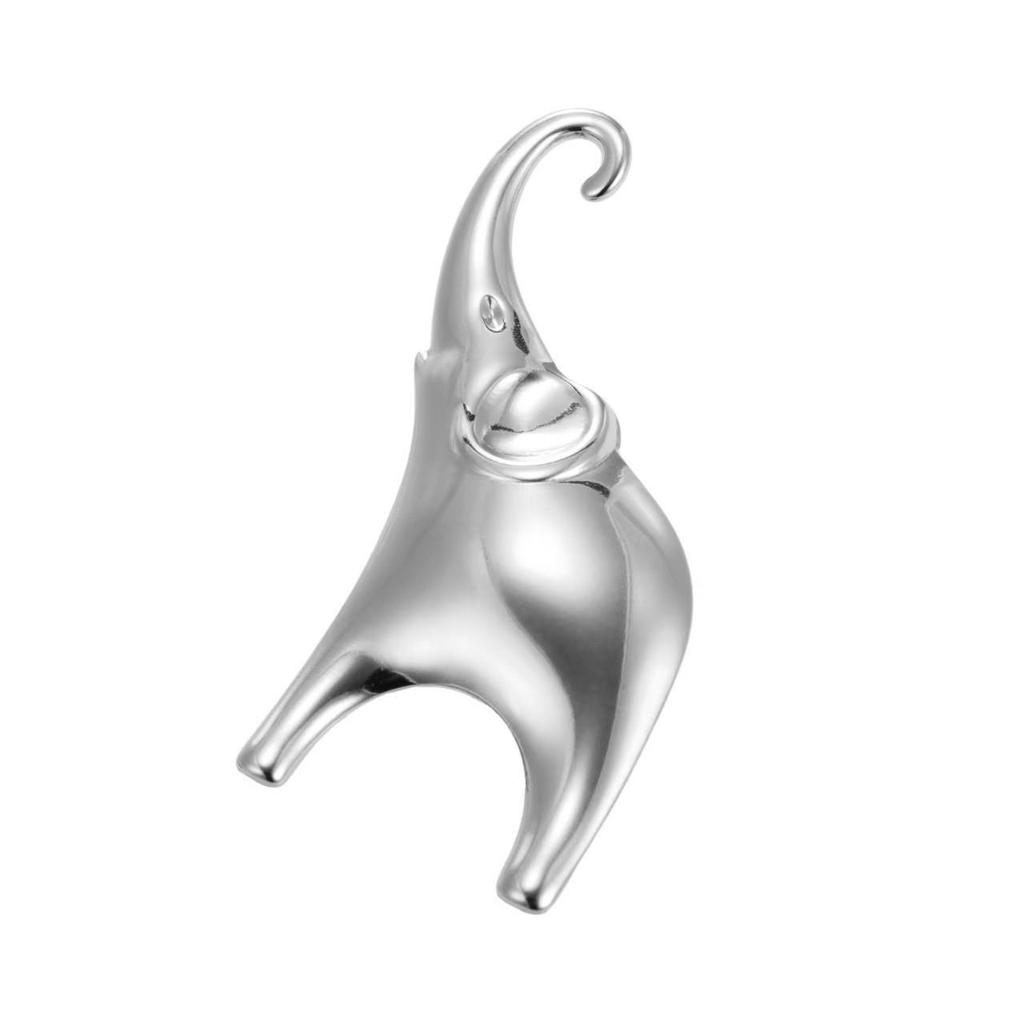High-Quality Stainless Steel Elephant Brooch: Elegant and Simple Clothing Accessory