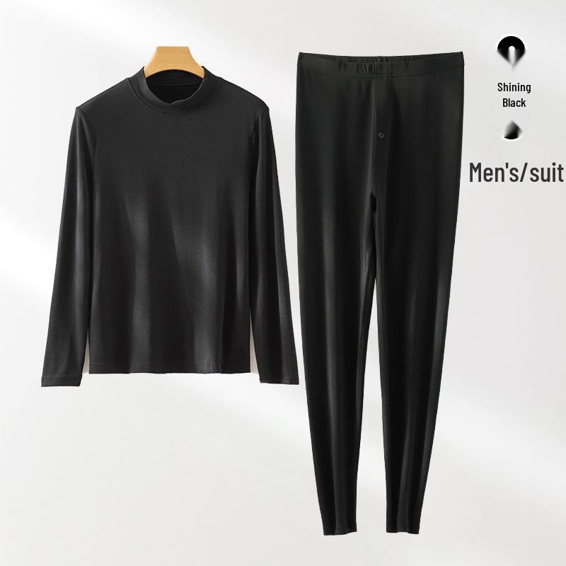 Modal Cashmere Silk Half Turtleneck Long-Sleeve Thermal Top for Women - Versatile Autumn/Winter Wear