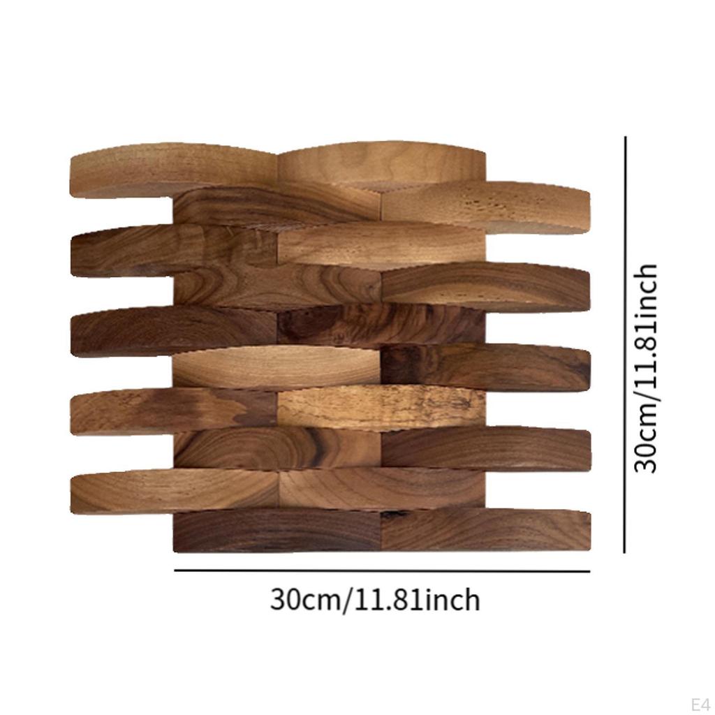 3D Textured Wood Wall Panel 30x30cm Nordic DIY Room Decor Tile Easy Installation for