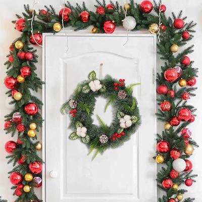 Christmas Wreaths For Front Door Christmas Wreath Bow Berries Needles Christmas Door Wreath For Home Door Advent And Wreath Set