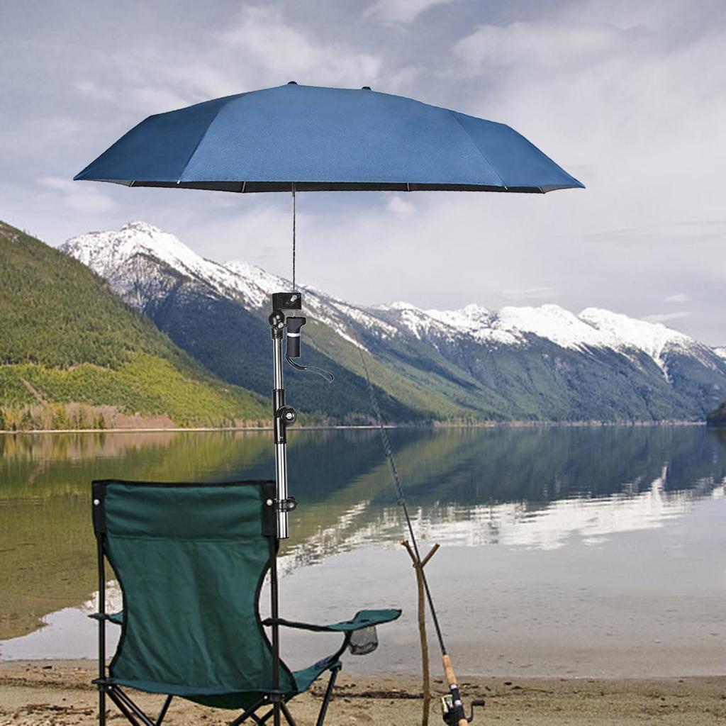 Parasol, Universal Umbrella with Clamp, Degree Adjustable Sun Protection Waterproof for