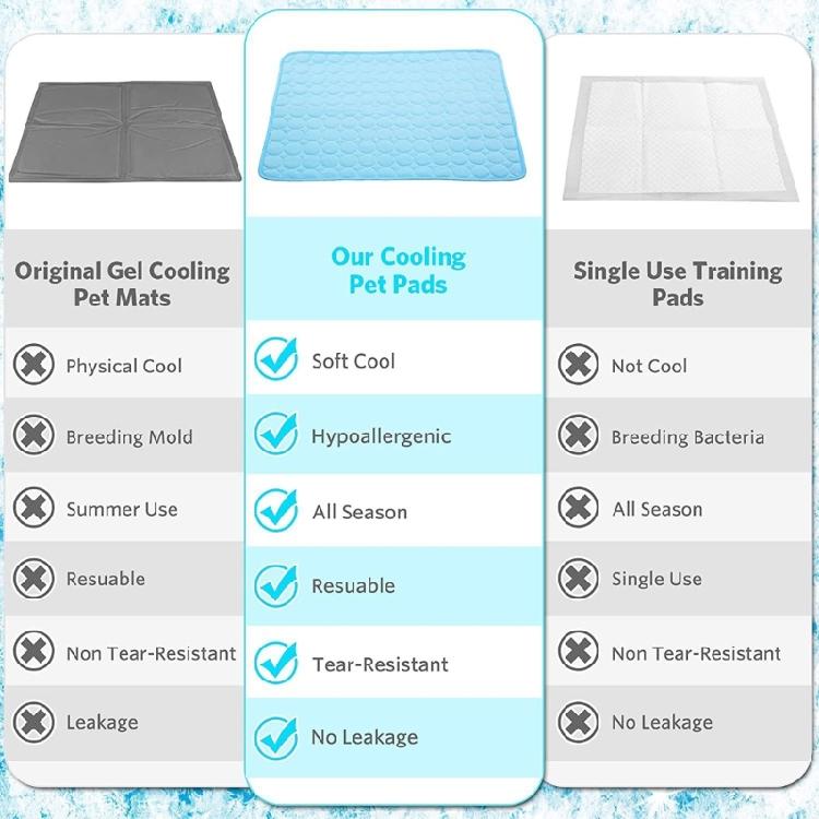 Ice Silk Cat Self Cooling Bed Cat Bed Cushion Mat for Hot Summer Cooling