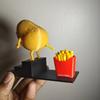 Potatoes Become French Fries 3D Printed Ornaments Fuuny Small Sculpture Hot Home Decoration  Home