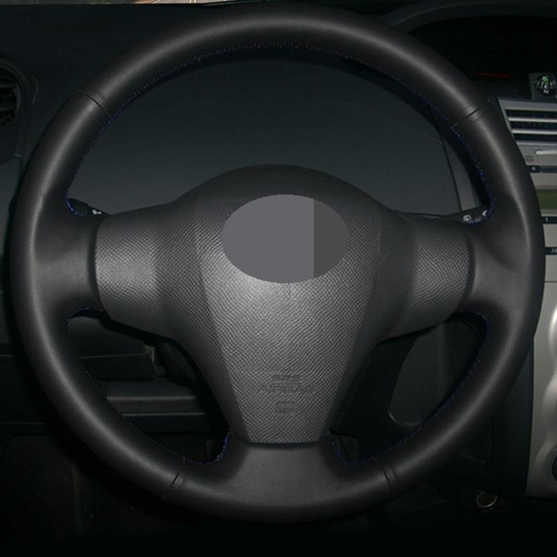 Car Steering Wheel Cover For Toyota RAV4 Yaris Urban Cruiser Vanguard Scion xB xD DIY Handsewing Black Microfiber Leather