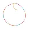 Bohemian Miyuki Seed Bead & Pearl Layered Choker Necklace for Women