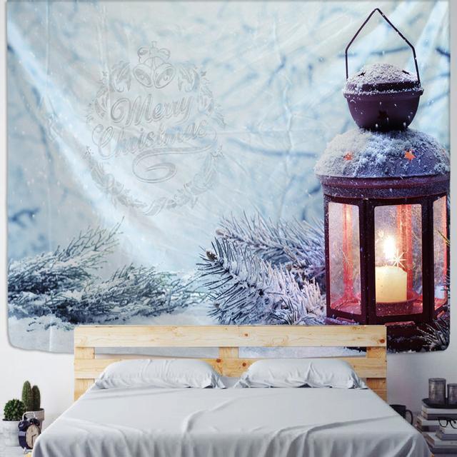 Snowman Pine Tapestry Hippie Bedroom Blanket Bedspread Dorm Decor Throw Cover Print Wall Hanging Indian Hand Wash Woven Muslim