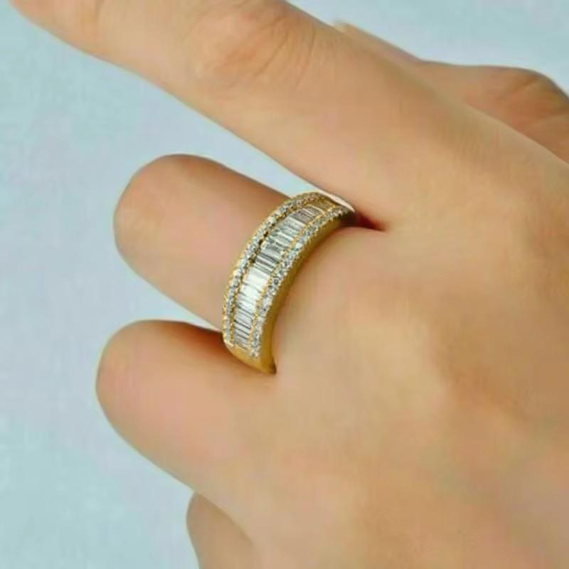 Huitan Shiny Cubic Zirconia Rings for Women Simple Stylish Gorgeous Finger Accessories Exquisite Elegant Chic Engagement Jewelry