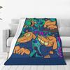 Custom Dogs Wallpaper Blanket Soft Fleece Autumn Warm Flannel Funny Manga Cartoon Throw Blankets For Sofa Travel Bedding Quilt