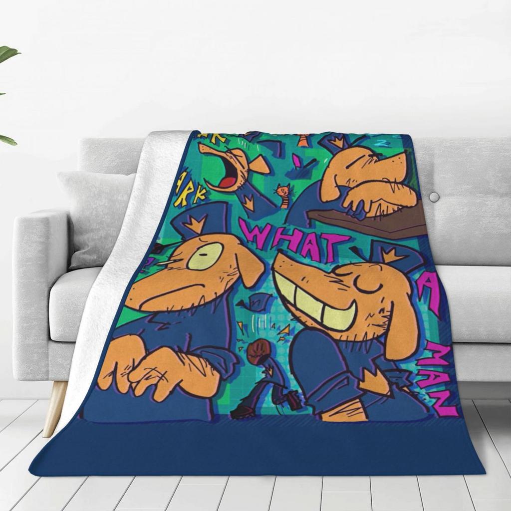 Custom Dogs Wallpaper Blanket Soft Fleece Autumn Warm Flannel Funny Manga Cartoon Throw Blankets For Sofa Travel Bedding Quilt