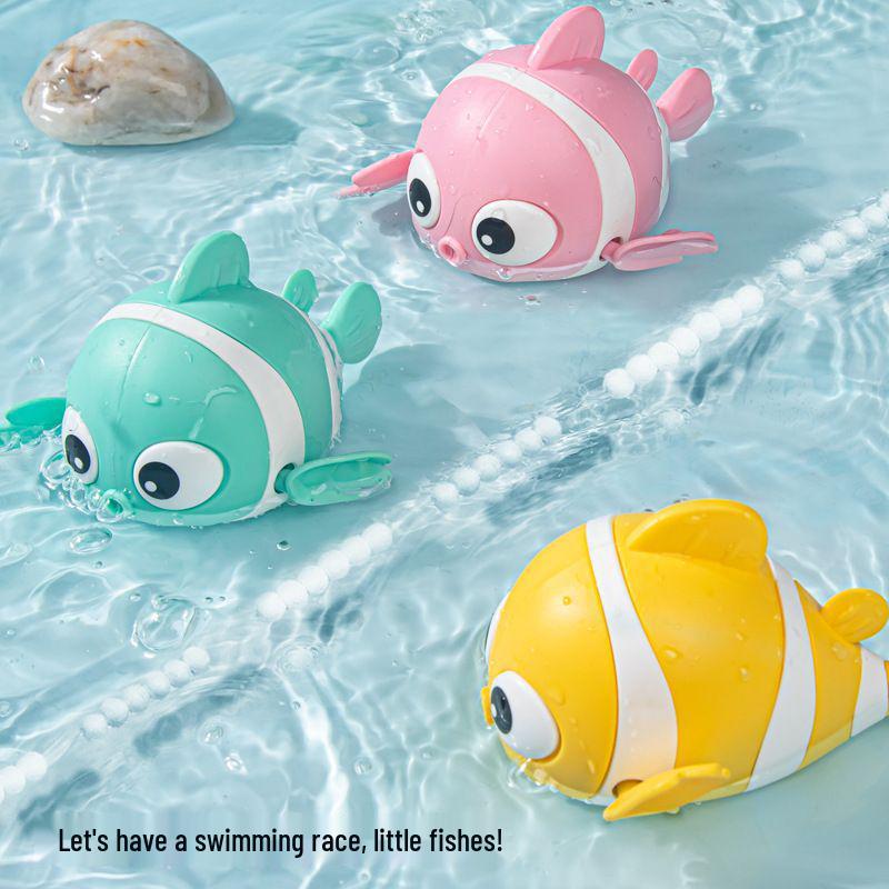 Summer Baby Bath Toy: Wind-up Little Dolphin & Clownfish