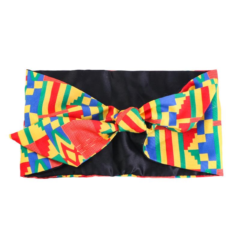 New Women's African Print Headband Elastic Sports Yoga Hair Band For Braids Curly Girls Salon Makeup Headwrap Turban Headwear