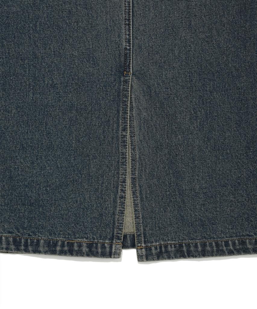 Wacky Willy Women'S Denim Long Cargo Skirt Blue