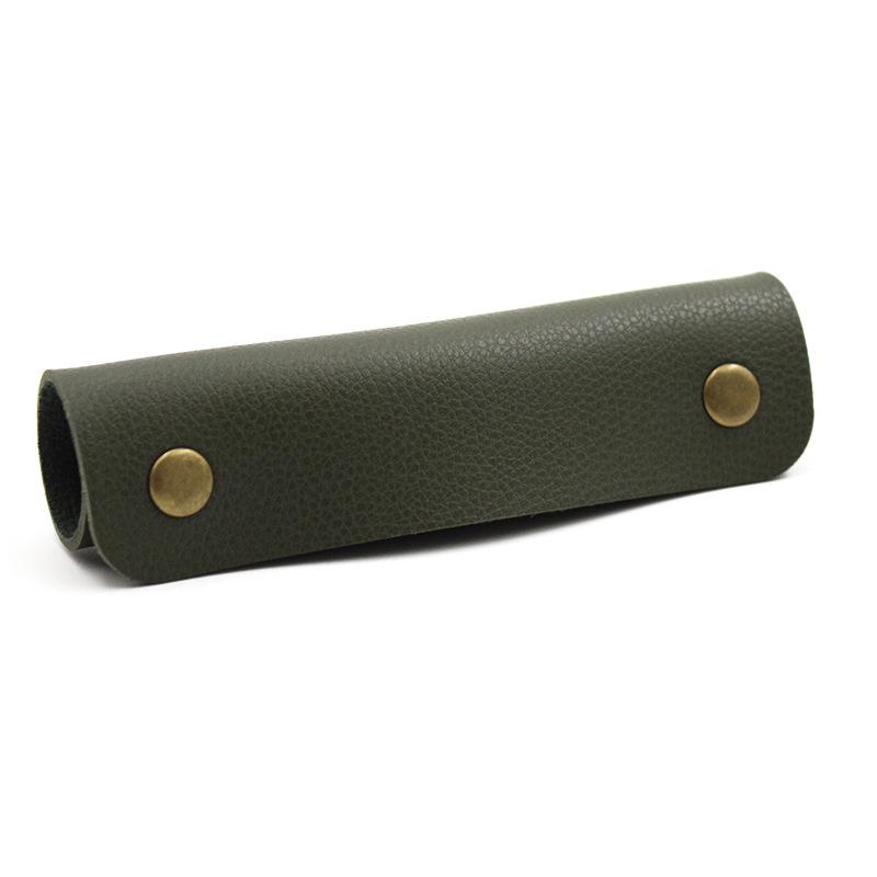 Available: Leather Anti-Fatigue, Anti-Slip Handle Cover for Luggage Handles - Removable with Two-Button Design