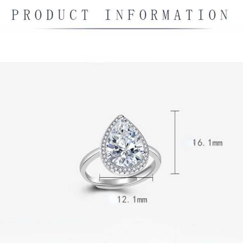 Sace Gems Klassisk kopparlegering Zirkon Ring Dam Smycken Bröllopslöfte Party Present