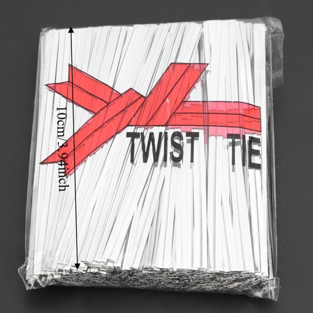 3200pcs Cake Bag 10cm Length PET Twist Ties Metallic Material Reusable Ties Bag Twist Ties Bakery Twist Tie Candy Packaging