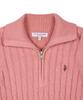USPOLOASSN Cable Half-Zip Knit_Melange Pink