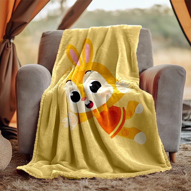 Pinkfong Flannel Blanket Soft Warm All-Season Throw, Design for Camping, Car Travel, Hiking Sofa, Bed, Office Perfect Gift for Parties